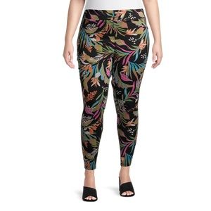 New Terra & Sky Tropical Floral print jeggings size 3x women